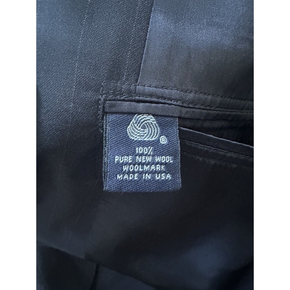 VTG Brooks Brothers Blazer 50L Black Wool Sport Coat Suit Jacket Brooksease flaw - Picture 12 of 15